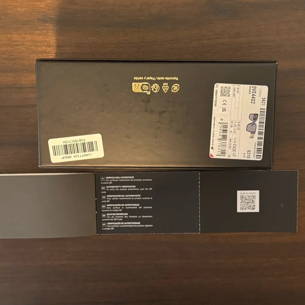 Versace Black Sunglasses with Gold Detail - Picture 12 of 12